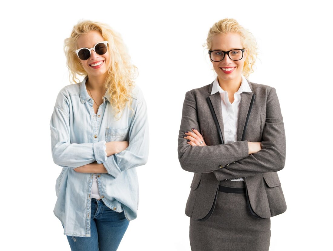 Hipster,Vs,Business,Woman