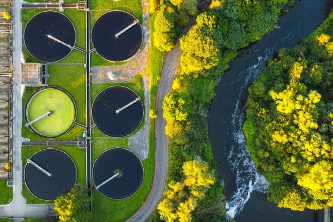 Water,Treatment,Plant.,Recycling,Plant,Top,View